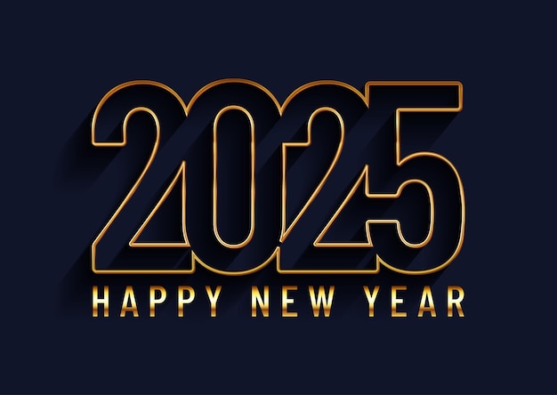 Elegante fondo de Feliz Año Nuevo con diseño de números dorados