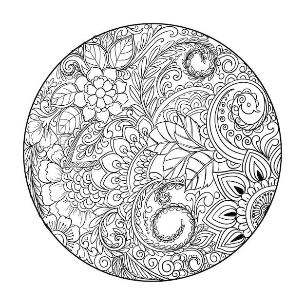 Elegante fondo floral mandala decorativo