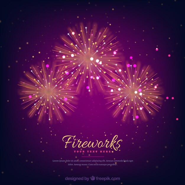 Elegante fondo de fuegos artificiales 