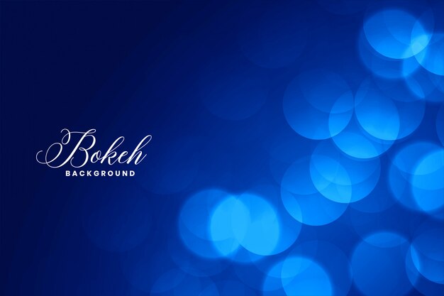 Elegante fondo de luces azules bokeh con espacio de texto