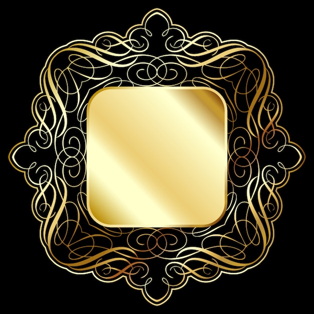 Elegante fondo de marco dorado