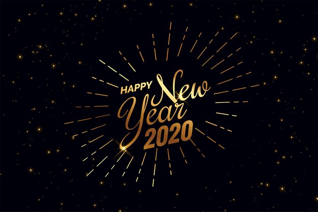 Elegante fondo negro y dorado feliz año nuevo 2020