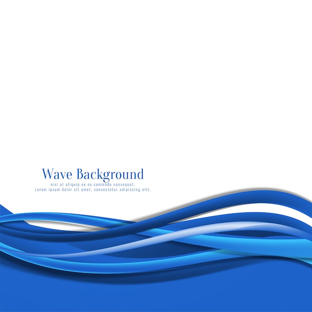 Elegante fondo de onda azul que fluye