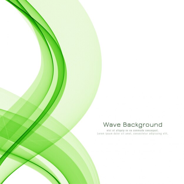 Elegante fondo de onda verde elegante