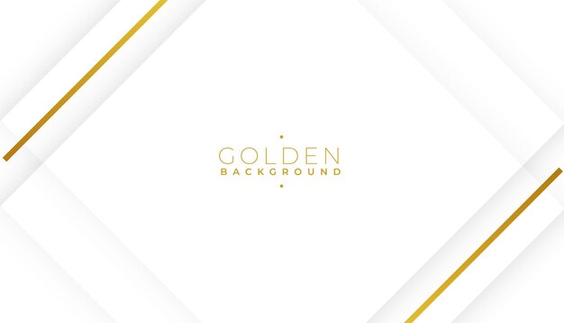 elegante fondo de pantalla blanco con vector de línea diagonal dorada
