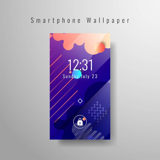 Vector gratuito elegante fondo de pantalla del teléfono inteligente