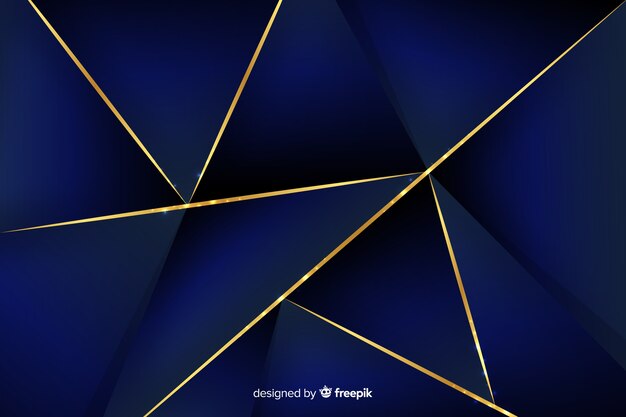 Elegante fondo poligonal azul oscuro