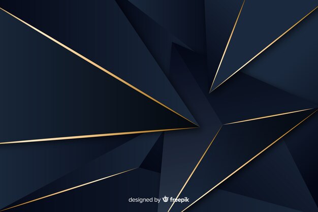 Elegante fondo poligonal azul oscuro