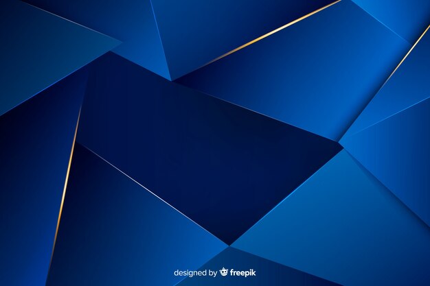 Elegante fondo poligonal azul oscuro