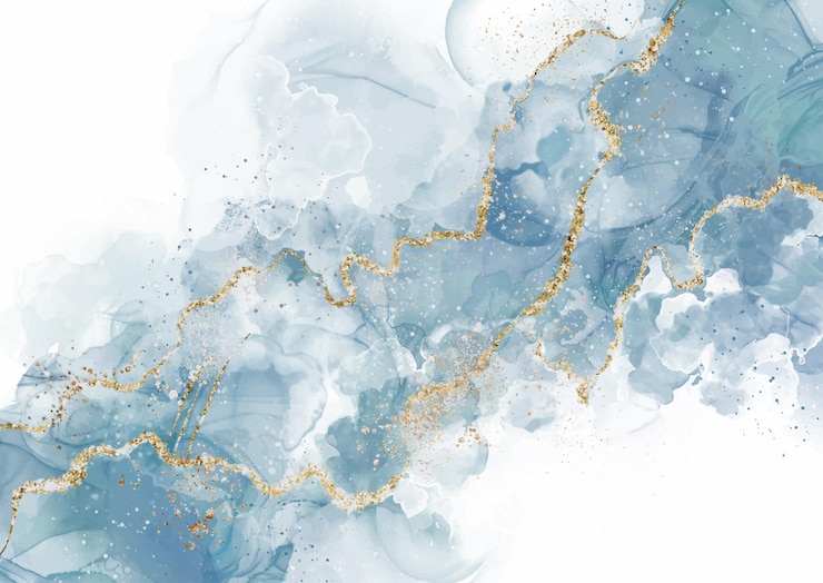 Vector gratuito elegante fondo de tinta de alcohol pintado a mano con brillo dorado