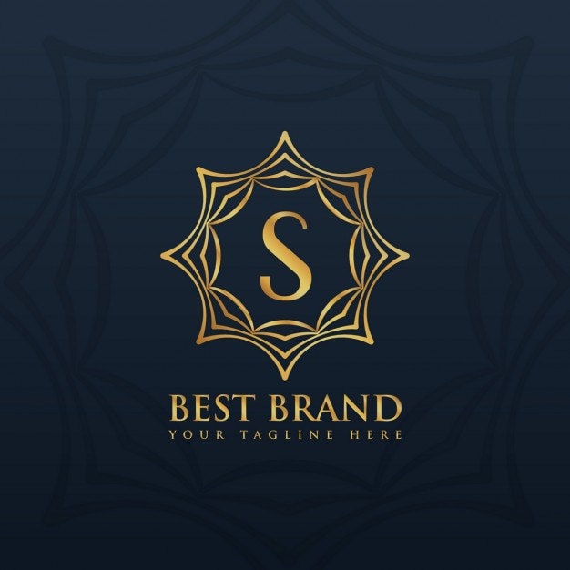Vector gratuito elegante logotipo ornamental con la letra s 