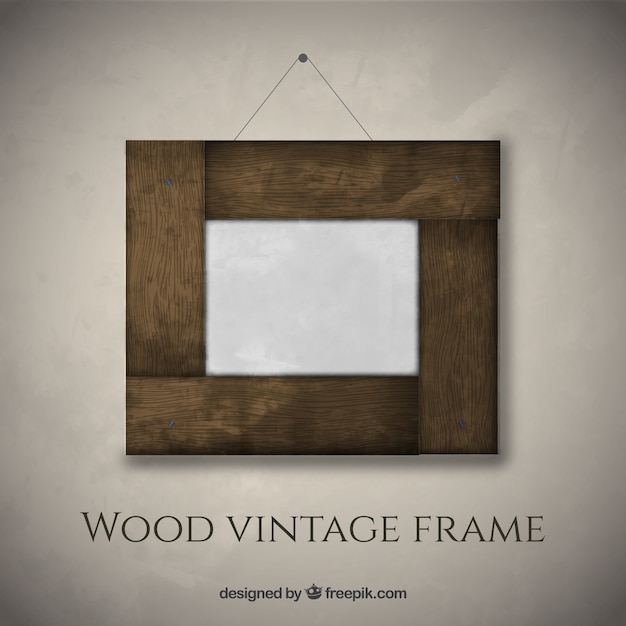 Vector gratuito elegante marco de fotos de madera
