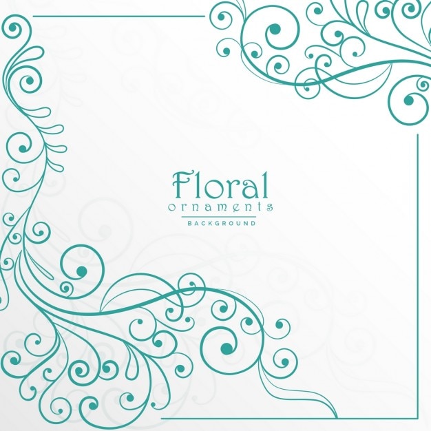 Vector gratuito elegante marco ornamental floral