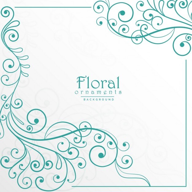 Elegante marco ornamental floral
