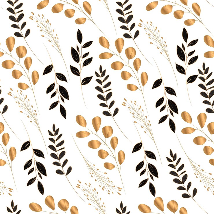 elegante minimalista de lujo dorado floral de patrones sin fisuras