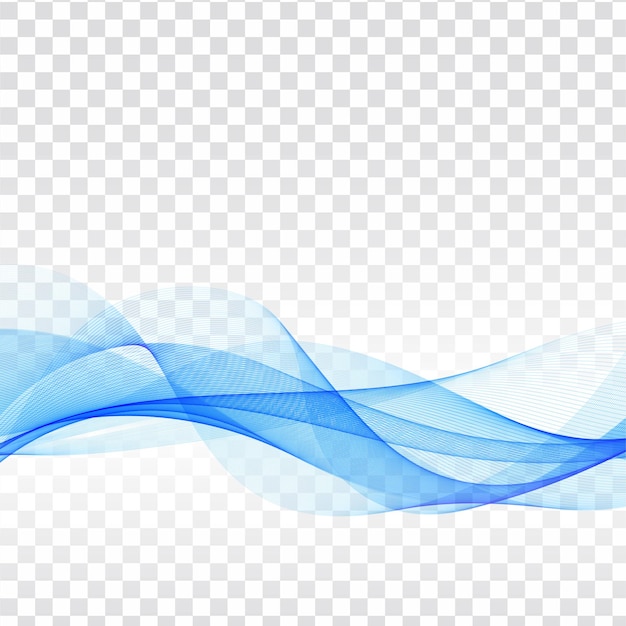 Elegante ola azul transparente