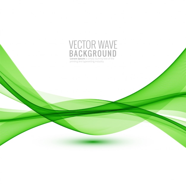 Vector gratuito elegante ola verde creativa