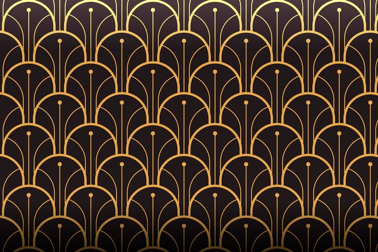 Vector gratuito elegante patrón art decó degradado