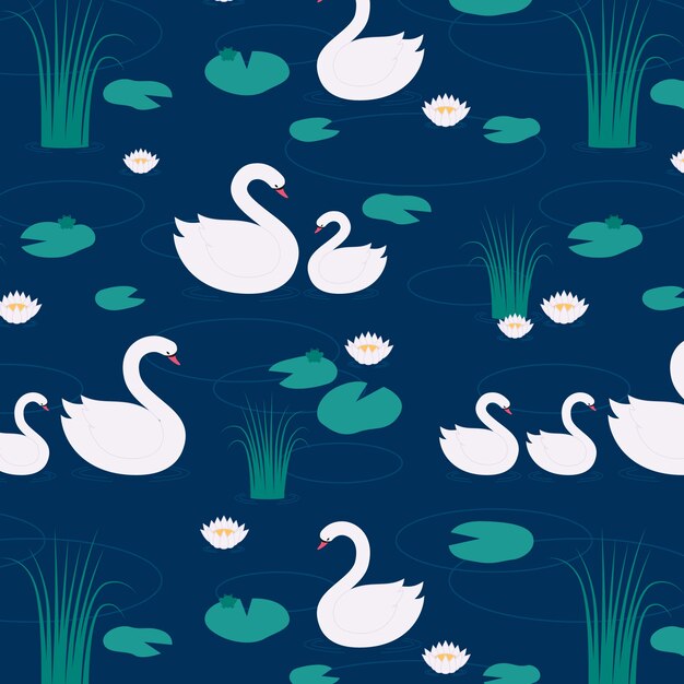 Elegante patrón de cisne