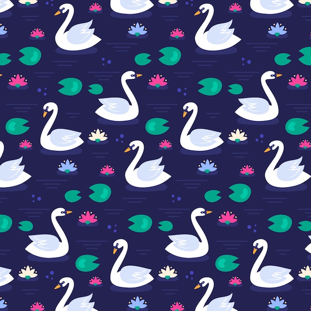 Elegante patrón de cisne