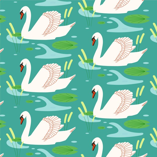 Elegante patrón de cisne