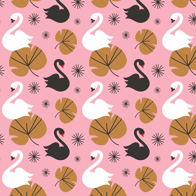 Elegante patrón de cisne