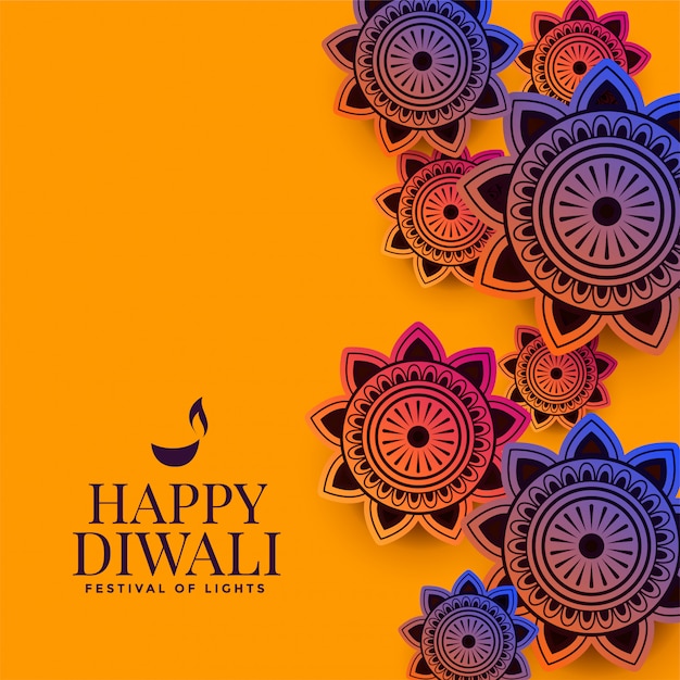 Elegante patrón decorativo indio para el festival de diwali