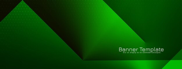 Elegante plantilla de banner geométrico verde elegante