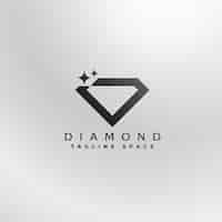 Vector gratuito elegante plantilla de diseño de icono de logotipo de diamante