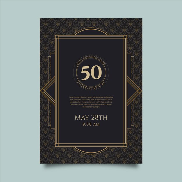 Elegante plantilla de invitación de cumpleaños