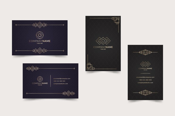 Vector gratuito elegante plantilla de tarjeta de visita