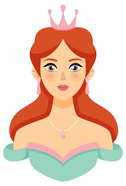 La elegante princesa con el cabello rojo