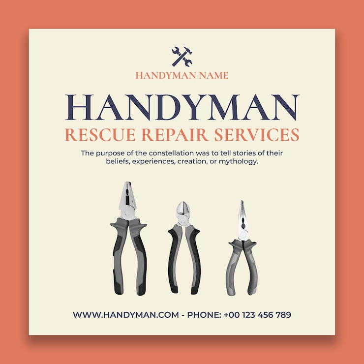 Vector gratuito elegante publicación de facebook de manitas de reparación de rescate