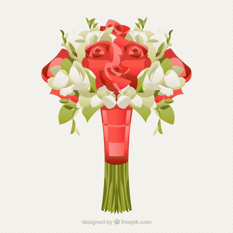 Vector gratuito un elegante ramo de flores