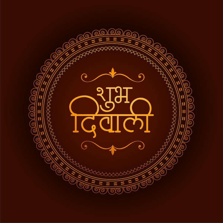 Vector gratuito elegante tarjeta de deseos de shubh diwali para el festival de las luces