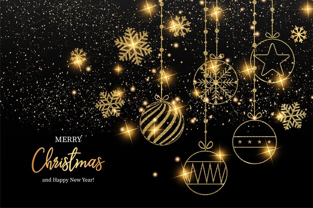 Elegante tarjeta de felicitación de feliz Navidad y feliz año nuevo