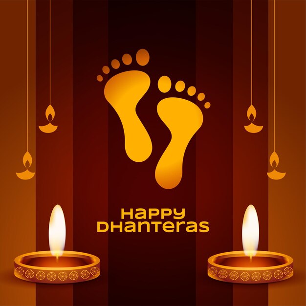 elegante tarjeta feliz del festival dhanteras para el vector de bendiciones akshaya tritiya