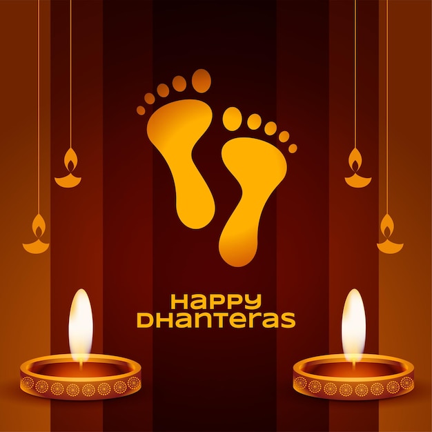 elegante tarjeta feliz del festival dhanteras para el vector de bendiciones akshaya tritiya