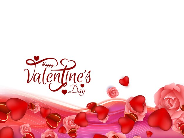 Elegante vector de fondo decorativo de celebración de feliz día de San Valentín