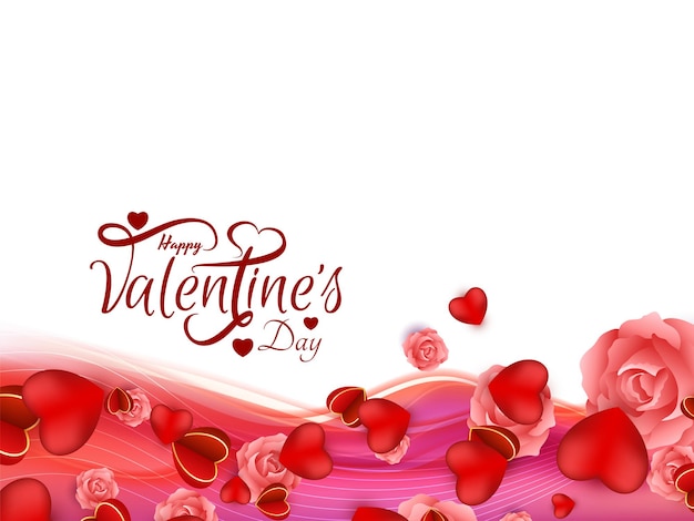 Elegante vector de fondo decorativo de celebración de feliz día de San Valentín