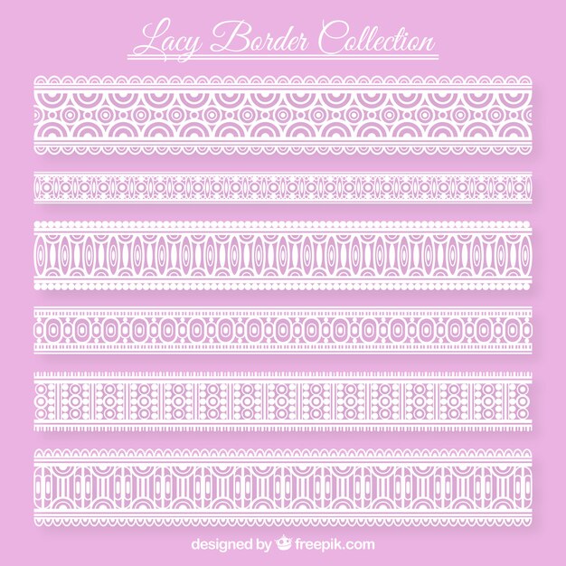 Elegantes bordes decorativos de encaje 