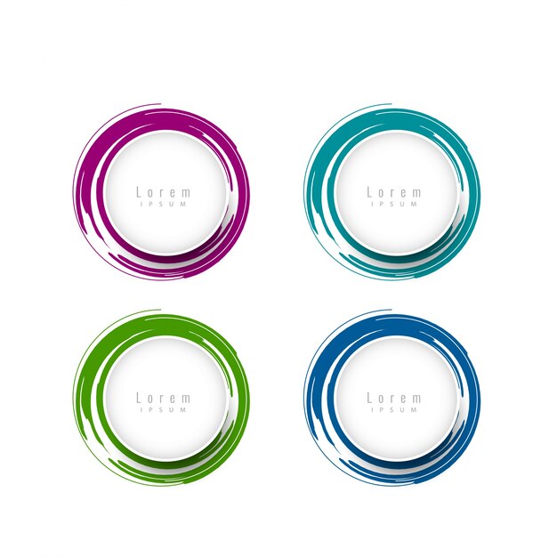 Elegantes elementos de diseño circular con espacio de texto