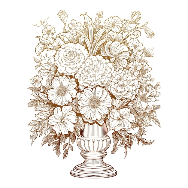 Vector gratuito elegantes flores y plantas de primavera dibujadas a mano