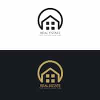 Vector gratuito elegantes logotipos de inmobiliaria