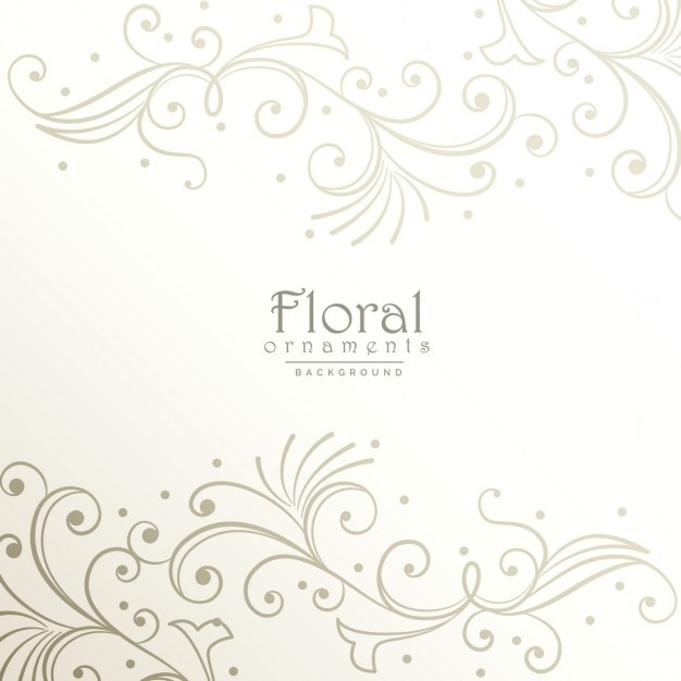 Vector gratuito elegantes ornamentos florales plateados
