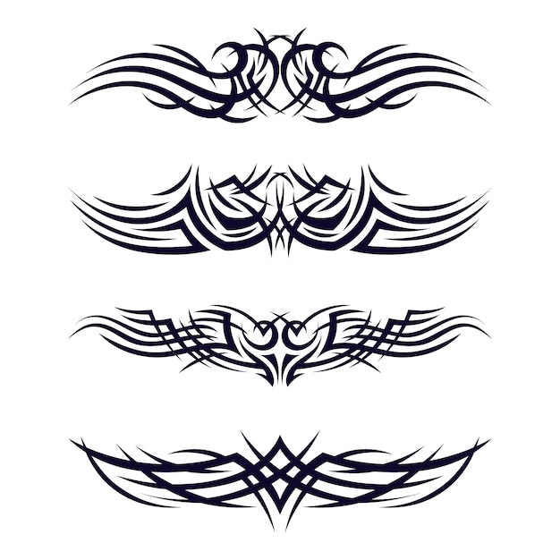 Elemento de borde de tatuaje maorí