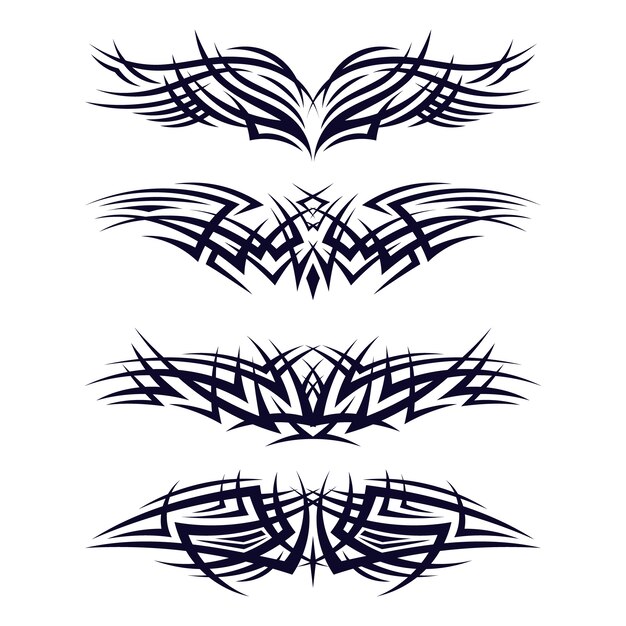 Elemento de borde de tatuaje maorí