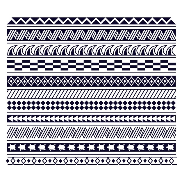 Elemento de borde de tatuaje tribal