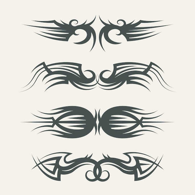 Elemento de borde de tatuaje tribal
