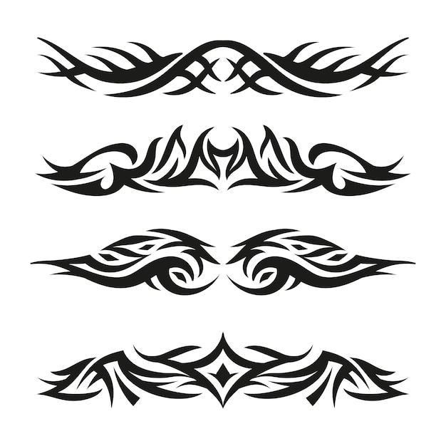 Elemento de borde de tatuaje tribal